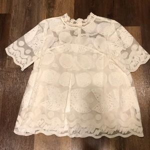Anthropologie Lace Lemon Blouse (HD in Paris